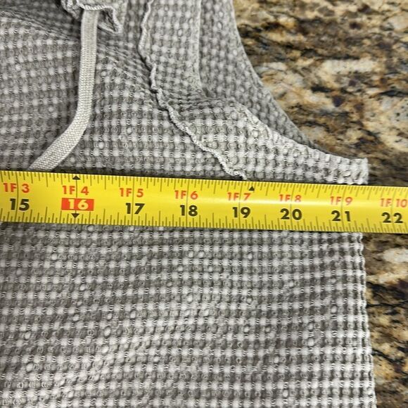 Focus Vintage 90s Sleeveless Cotton Textured Waffle Knit Vest In Beige Size L - Picture 6 of 7